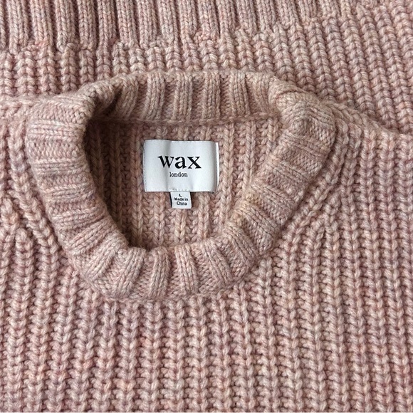 Wax London Wilde Boxy Crew Thick Heavyweight Knit in Pink Wool Blend Size Large - Picture 10 of 11